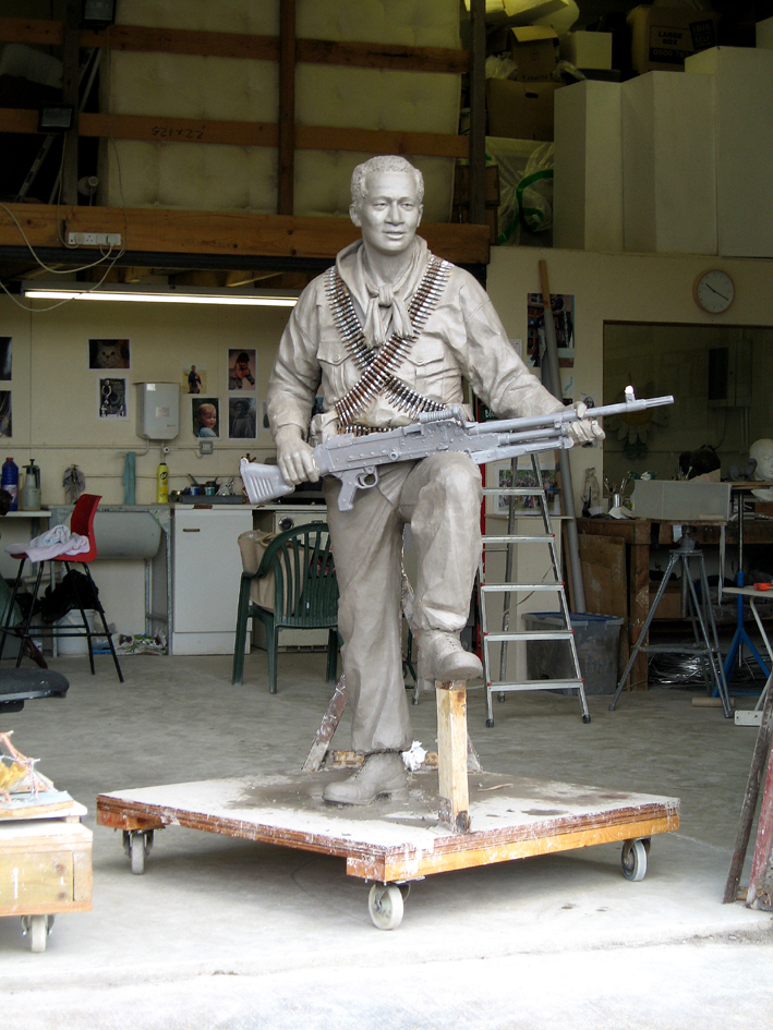 Labalaba, life size, clay before casting, Credenhill