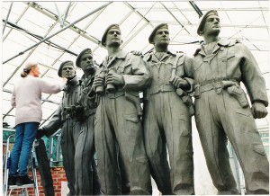 Royal Tank Regiment Memorial, clay