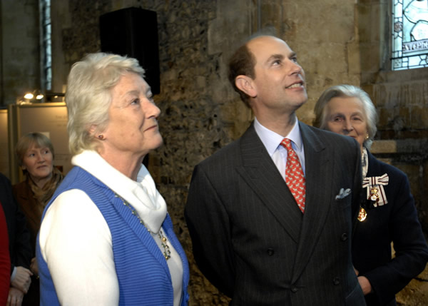 Vivien Mallock with HRH Prince Edward
